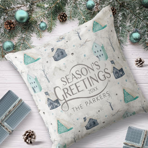 Cosy Zuhause Christmas Aquamarin ID985 Kissen