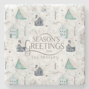 Cosy Zuhause Christmas Aquamarin ID985 Steinuntersetzer