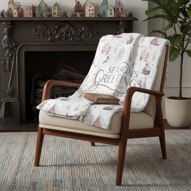 Cosy Zuhause Christmas Pink ID985 Fleecedecke (Von Creator hochgeladen)