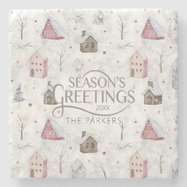 Cosy Zuhause Christmas Pink ID985 Steinuntersetzer