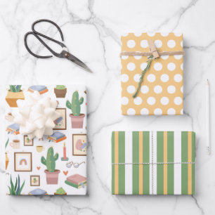 Cosy Zuhause Wrapping Paper Set 3 Geschenkpapier Set