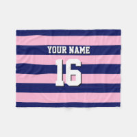 Cot Candy Pink Navy Blue Team Jersey Preppy Strip