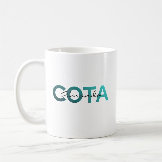 COTA Personalized Name Kaffeetasse (Links)