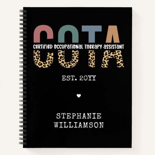 COTA-zertifizierter Assistent für Arbeitstherapie Notizbuch (Vorderseite)
