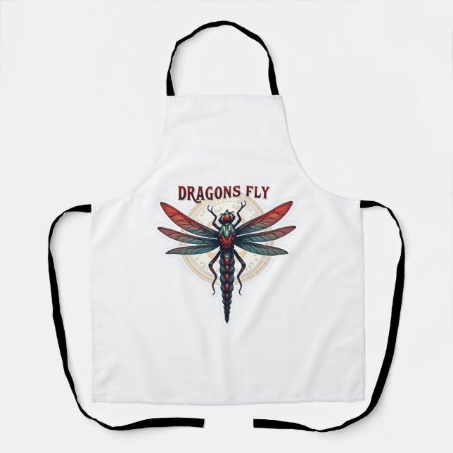 Cotattcore Aesthetic Dragonfly Mushroom Witchy Fl Schürze (Vorderseite)