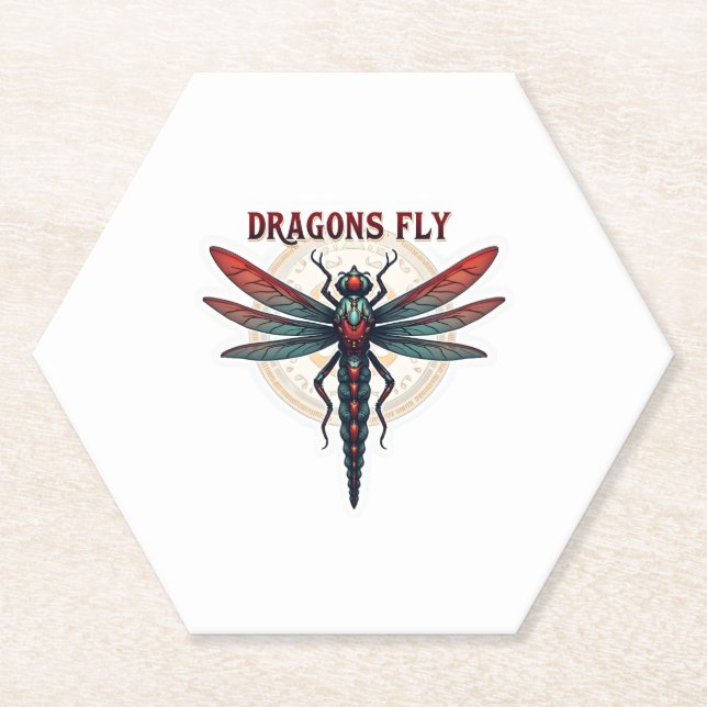 Cotattcore Aesthetic Dragonfly Mushroom Witchy Fl Untersetzer (Vorderseite)