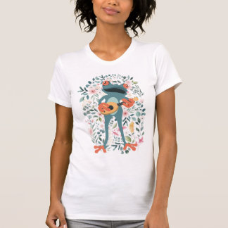 Cotattcore Ästhetischer Frosch spielen Ukulele T-Shirt