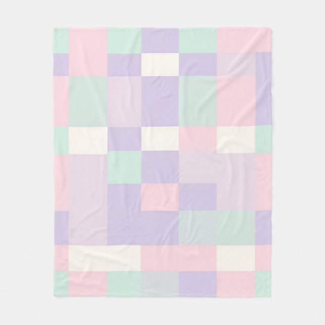 Cotattcore Buffalo Kariert Pastell Spring Gemütlic Fleecedecke (Vorderseite)