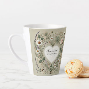 Cotattcore "Floral Heart & Bee" Latte Tasse - Pers