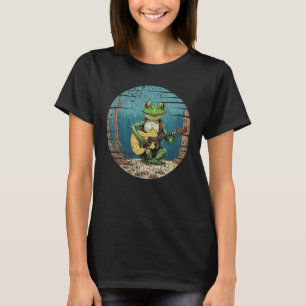 Cotattcore Frog Playing Gitarre Goblincore Toad Fr T-Shirt