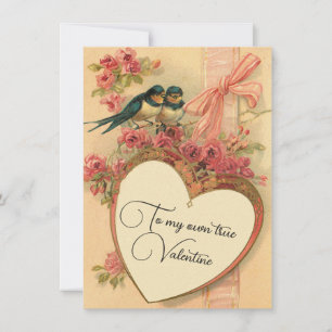 Cotattcore Vintag Bird Valentine Feiertagskarte