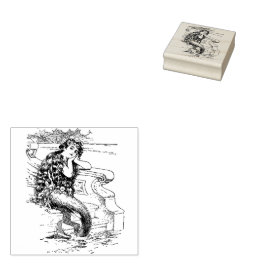 Cotattcore Vintage Mermaid Girl Rubber Briefmarke Gummistempel