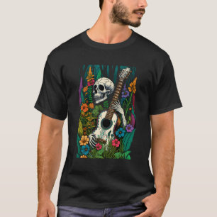 Cotattcore Wildblume Skelettspiele Gitarre Aes T-Shirt