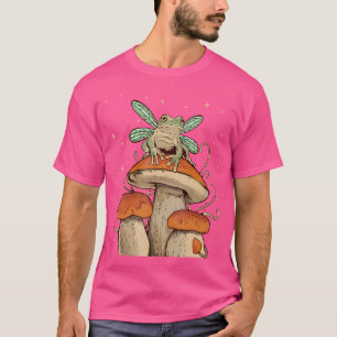 Cotatteccore Ästhetischer Fairy Frosch Mushroom Go T-Shirt