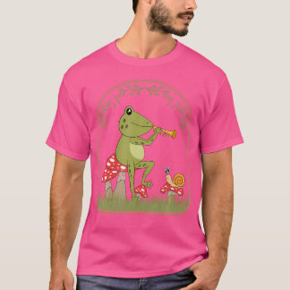 Cotattecore Ästhetischer Frosch Spielen Trumpet To T-Shirt