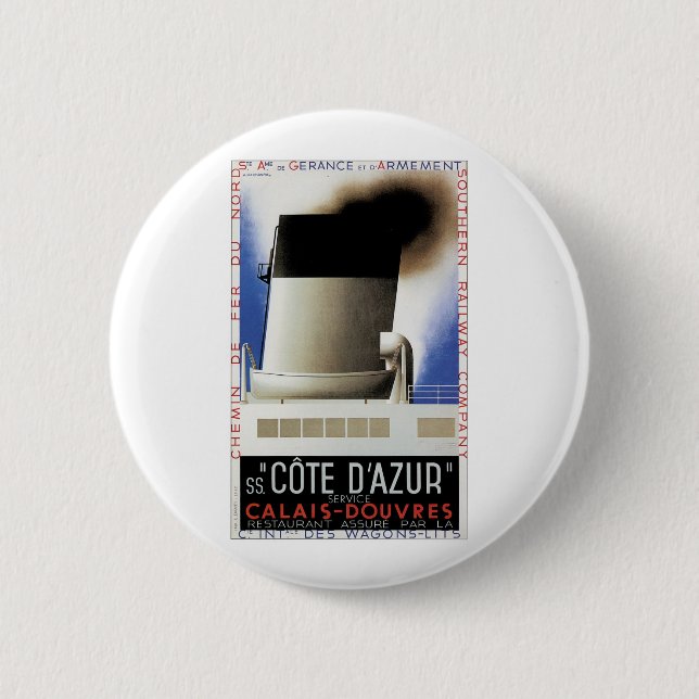 Côte d'Azur-Channel-Fähre Button (Vorderseite)