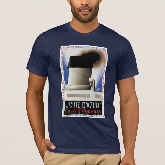 Côte d'Azur Channel Ferry Poster T - Shirt (Vorderseite)