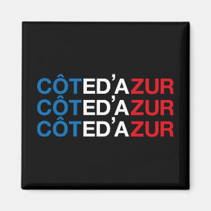 COTE D'AZUR Französische Flagge Magnet