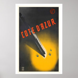 Côte d'Azur Französische Riviera Frankreich Vintag Poster
