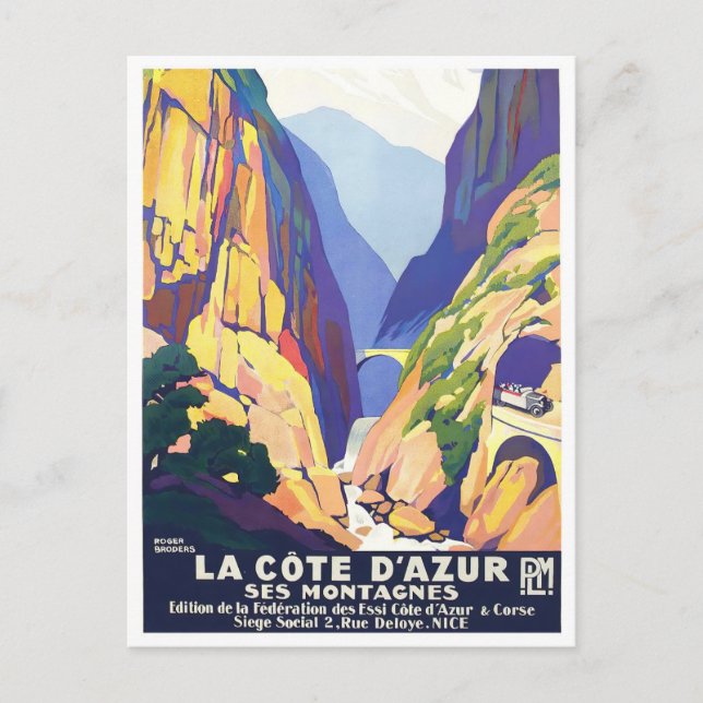 Cote D'Azur Reisezeit Postkarte (Vorderseite)