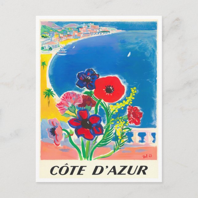 Cote D'Azur Reisezeit Postkarte (Vorderseite)