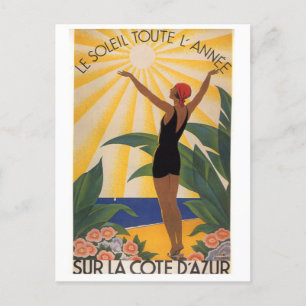 Côte d'Azur Sonnenschein das ganze Jahr über Postkarte