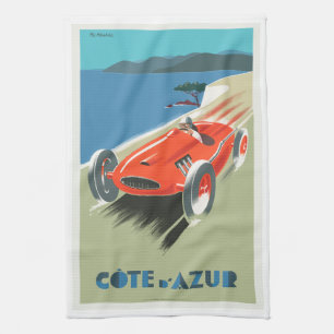 Côte d'Azur Vintage-Reiseposter Geschirrtuch