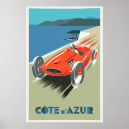 Cote D'azure France Vitage Poster