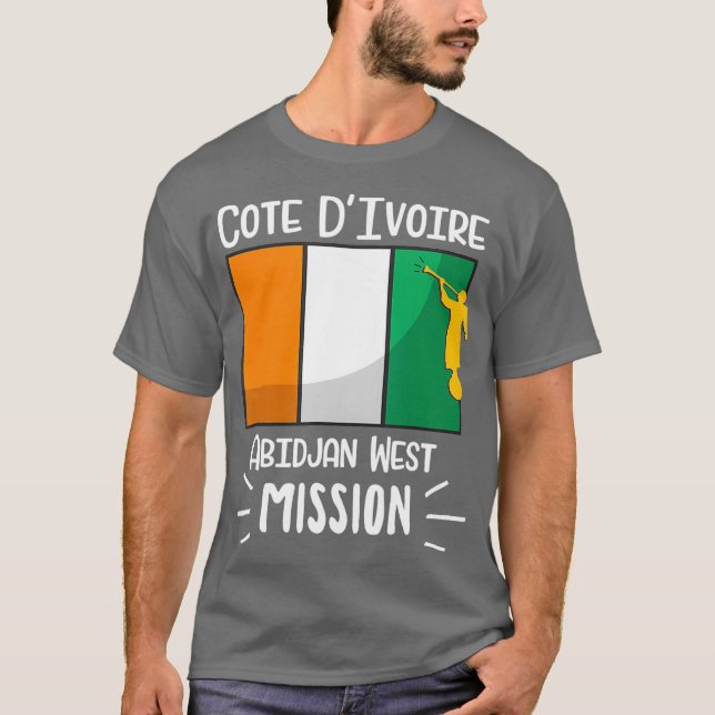 Cote DIvoire Abidjan West Mormon LDS Mission T-Shirt (Vorderseite)
