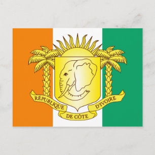 Côte d'ivoire-Emblem Postkarte