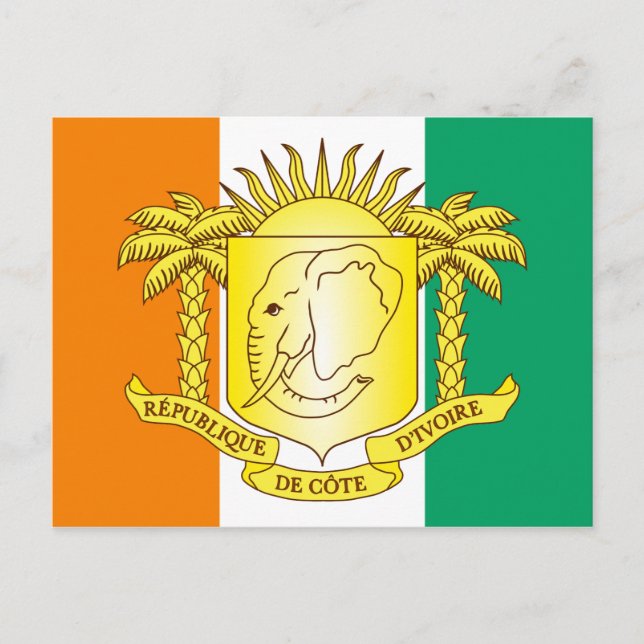 Côte d'ivoire-Emblem Postkarte (Vorderseite)