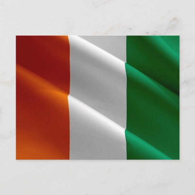 Côte d'Ivoire - Flagge - Postkarte (Vorderseite)