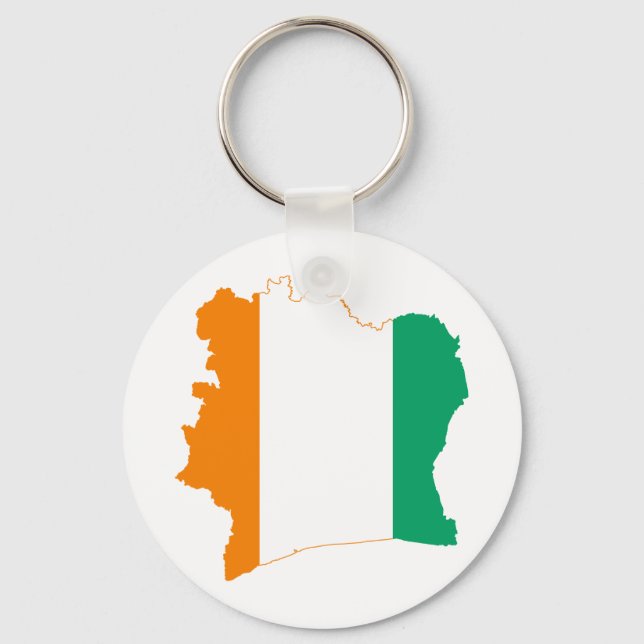Côte d'Ivoire Flaggenplan CI Schlüsselanhänger (Vorderseite)