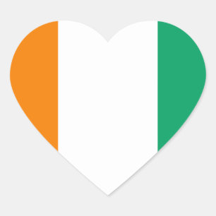 Côte d'ivoire Herz-Aufkleber