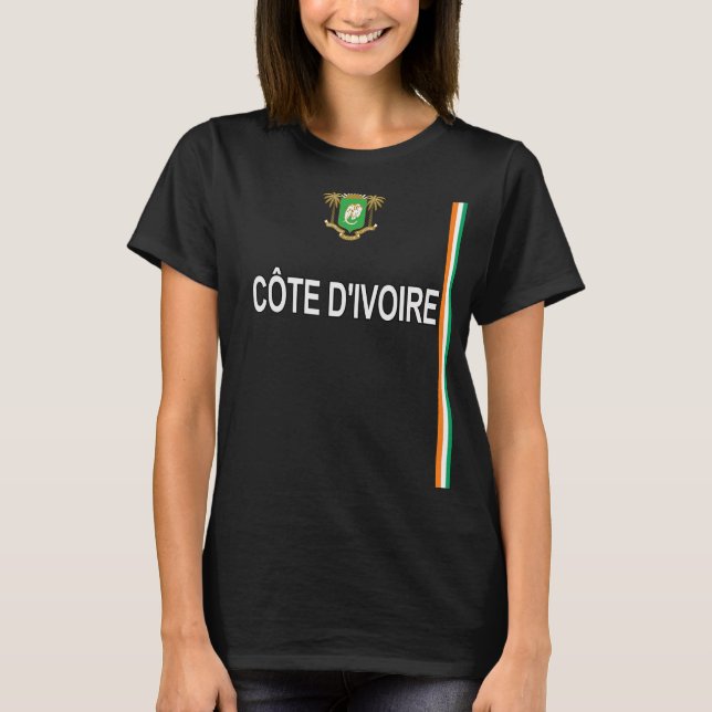 Côte d'Ivoire - Sportives T-Shirt an der Elfenbein (Vorderseite)