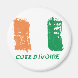 Cote D'Ivore Flag Design Magnet
