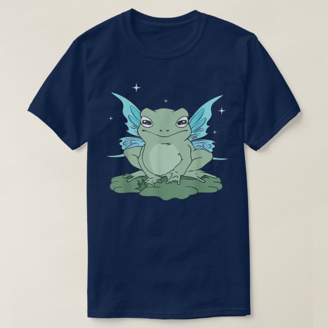 Cotgcore Ästhetische Niedliche Fairy Frogcore T-Shirt (Design vorne)