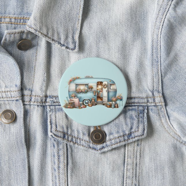 Cotgecore Vintag Floral Camper Boho Accents Button (Beispiel)