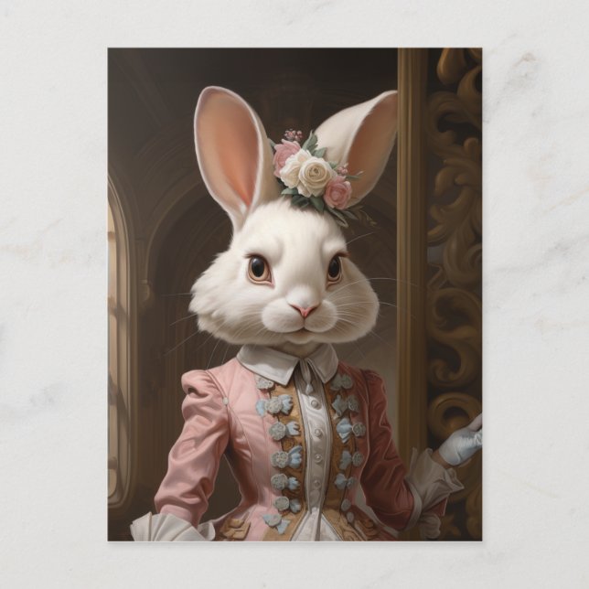 Cotillion-Kaninchen Postkarte (Vorderseite)