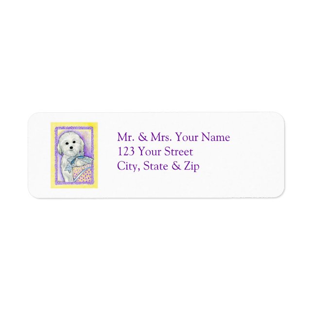 Coton de Tulear Address Label (Vorne)