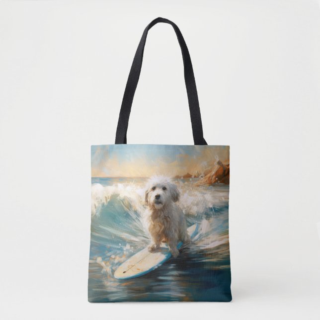 Coton De Tulear Beach Surfmalerei (Vorderseite)