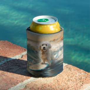 Coton De Tulear Beach Surfmalerei Dosenkühler