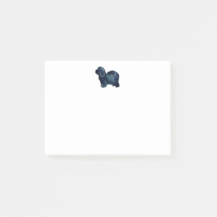 Coton de Tulear Dog Brei Black Wassercolor Post-it Klebezettel