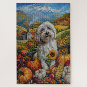 Coton De Tulear Dog Herbsternte Erntedank Puzzle
