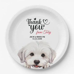 Coton De Tulear Dog Hochzeitsempfang Pappteller