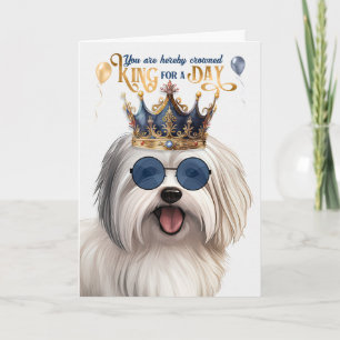 Coton de Tulear Dog King für den Tag Funny Birthda Karte
