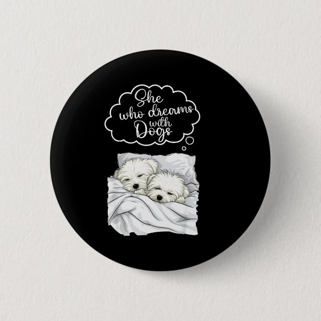 Coton De Tulear Dog Nightgown Pajama  Button (Vorderseite)