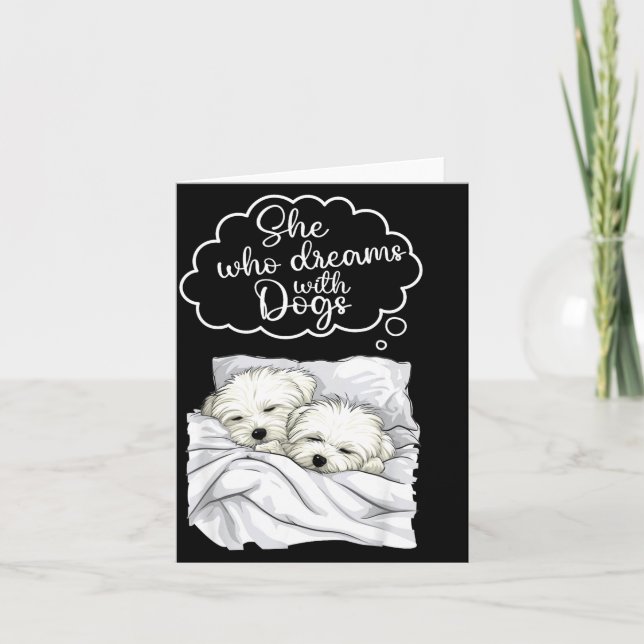 Coton De Tulear Dog Nightgown Pajama  Karte (Vorderseite)