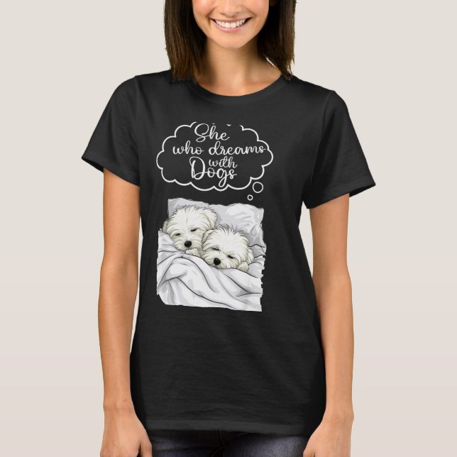 Coton De Tulear Dog Nightgown Pajama  T-Shirt (Vorderseite)