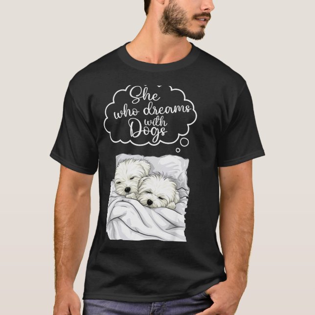Coton De Tulear Dog Nightgown Pajama  T-Shirt (Vorderseite)